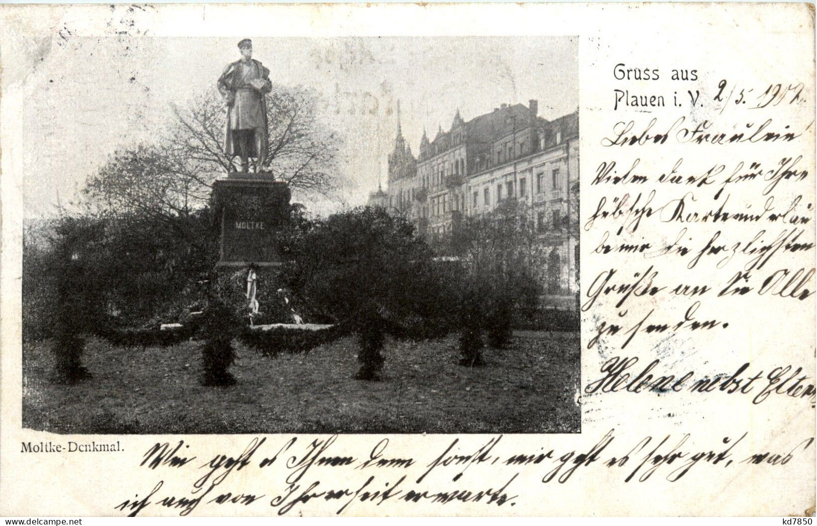 Gruss Aus Plauen - Moltke Denkmal - Plauen
