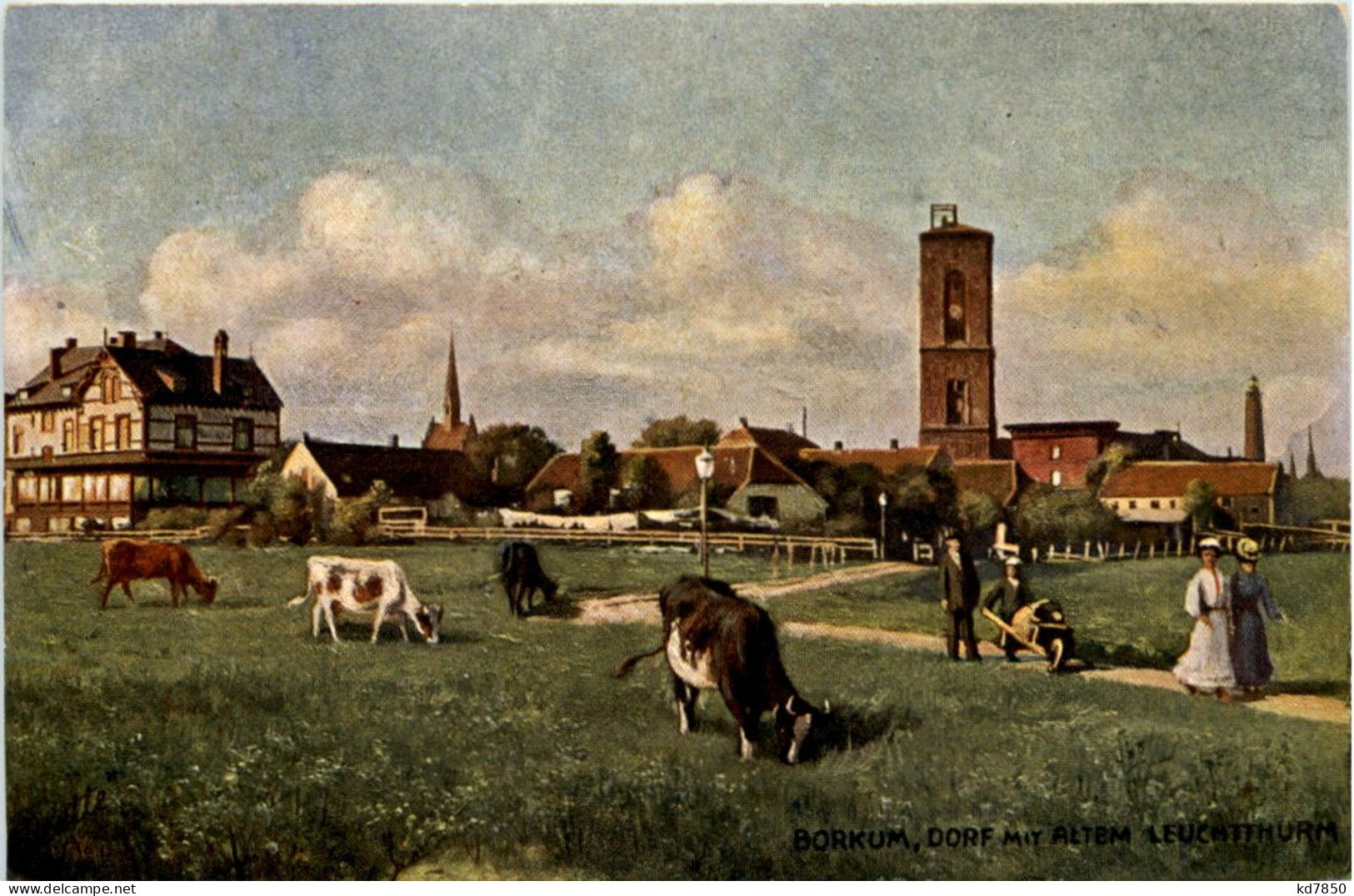 Borkum - Dorf Mit Altem Leuchtturm - Borkum