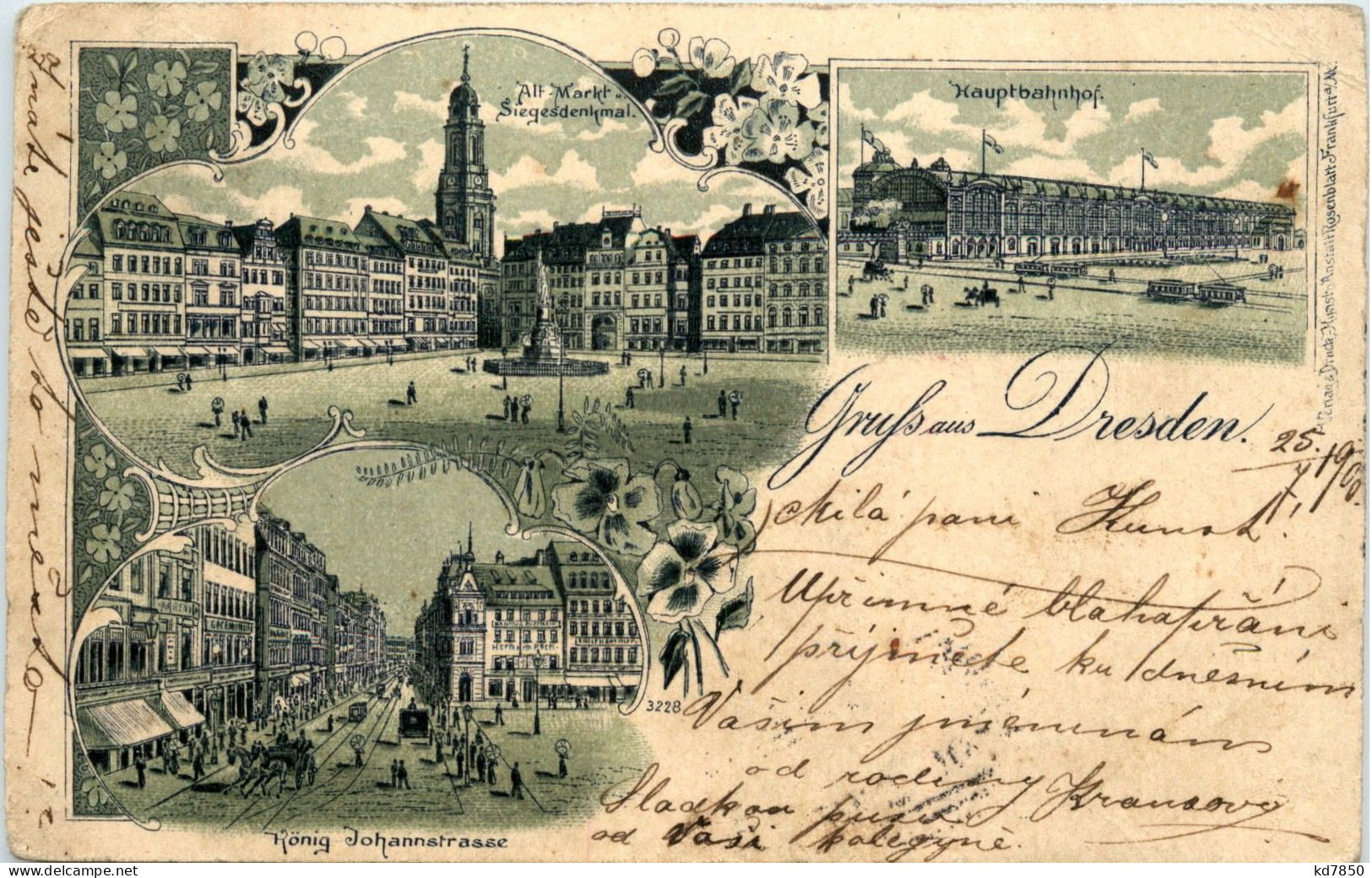 Gruss Aus Dresden - Litho - Dresden