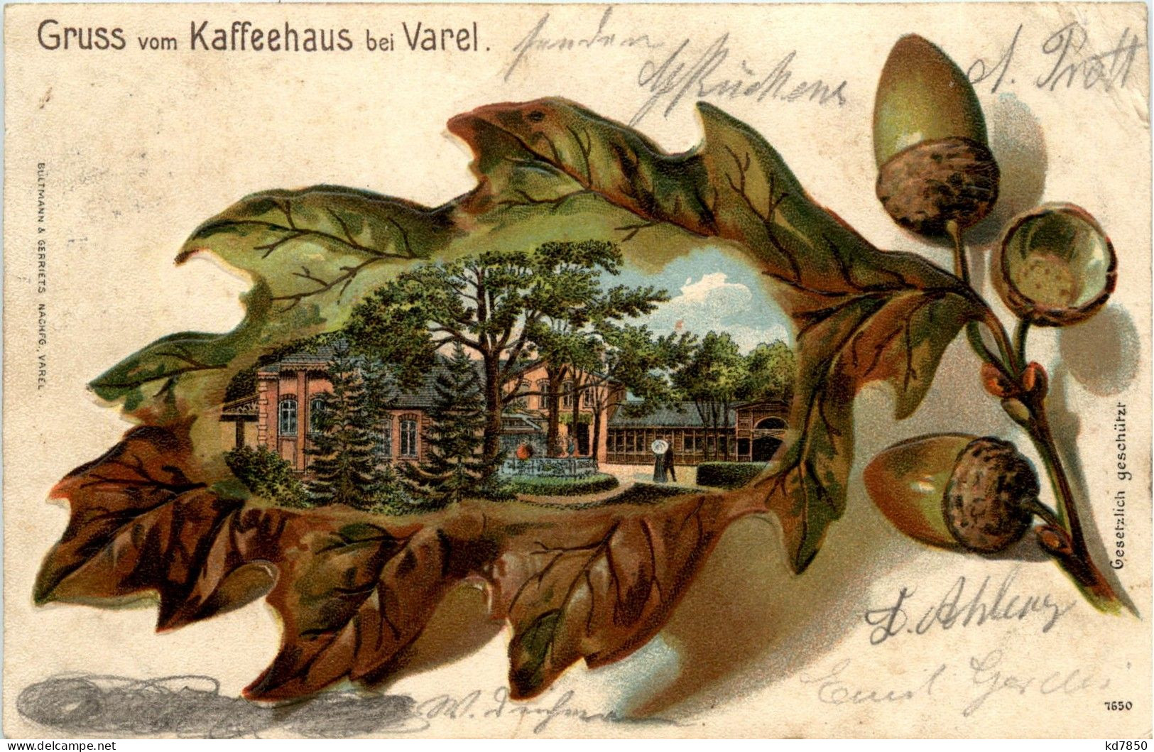 Gruss Aus Kaffeehaus Bei Varel - Litho - Varel