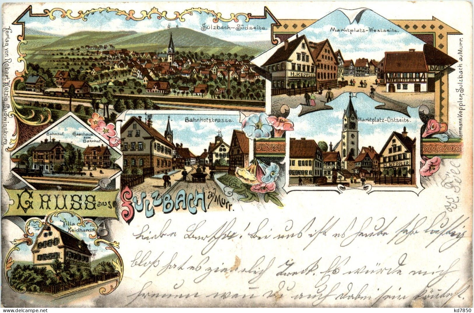 Gruss Aus Sulzbach - Litho - Waiblingen