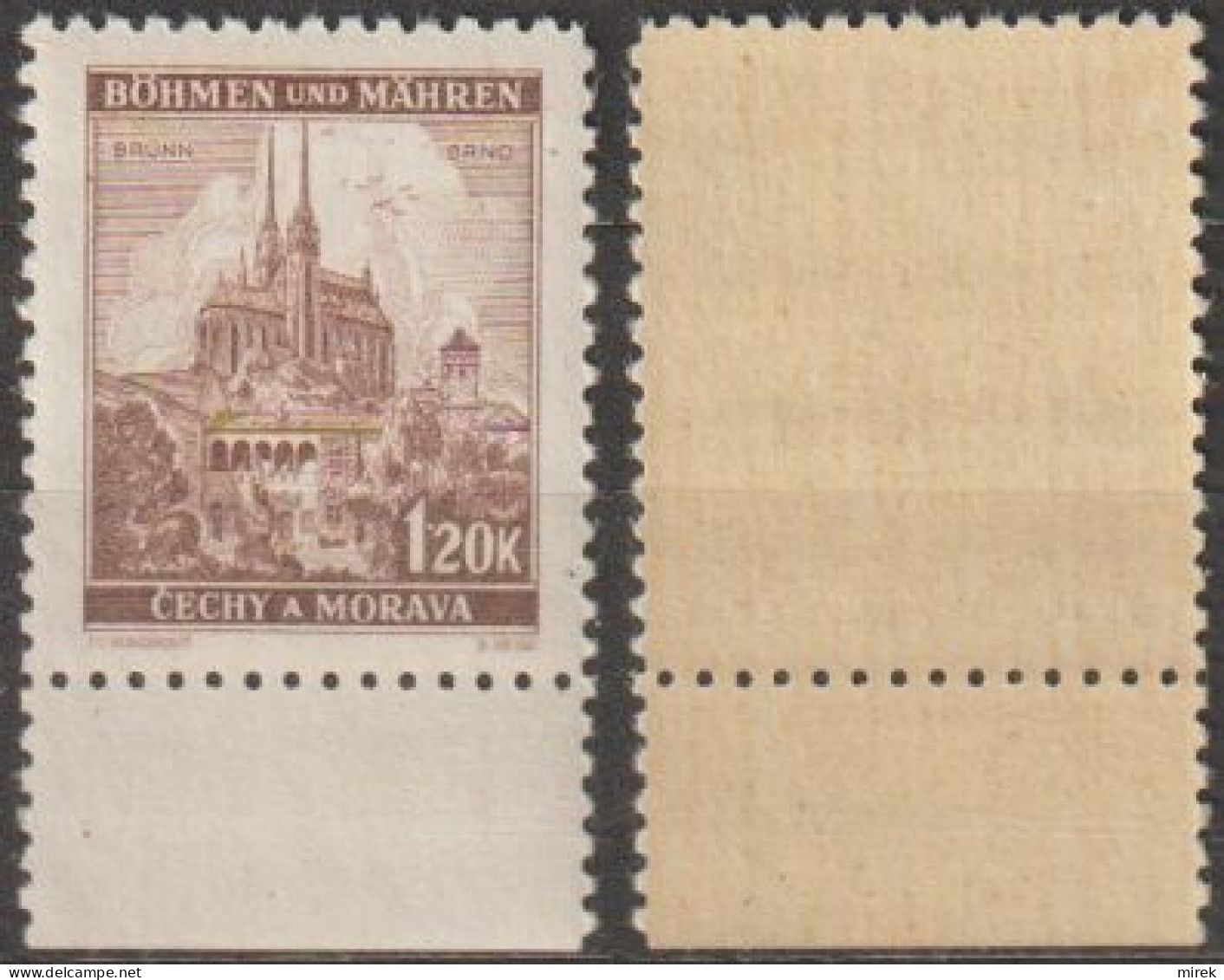 103/ Pof. 43; Striped Glue, Very Rare - Unused Stamps