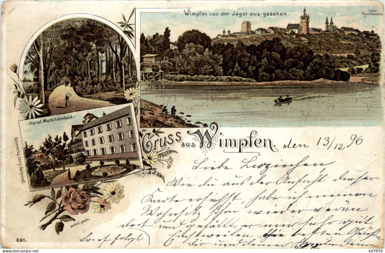 Gruss Aus Wimpfen - Litho 1896 - Bad Wimpfen