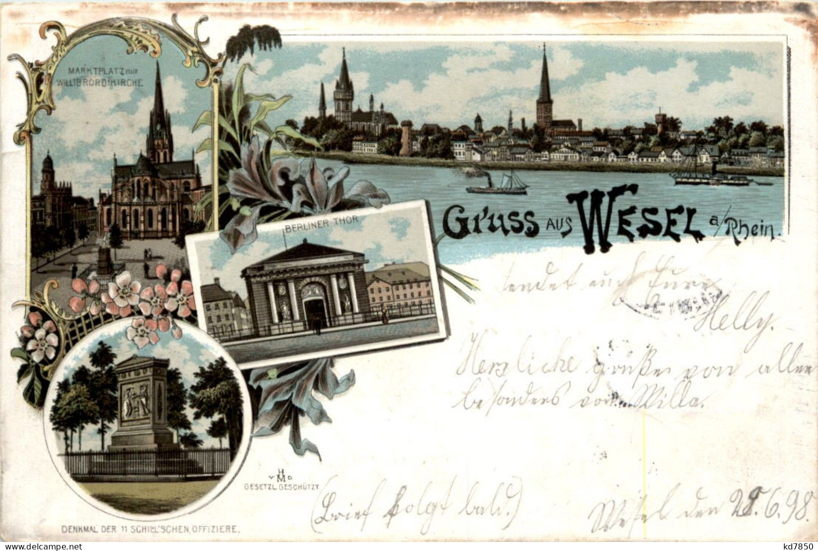 Gruss Aus Wesel - Litho - Wesel