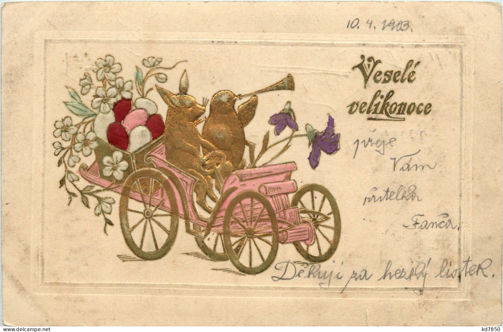 Ostern - Vesele Velikonoce - Auto - Pâques