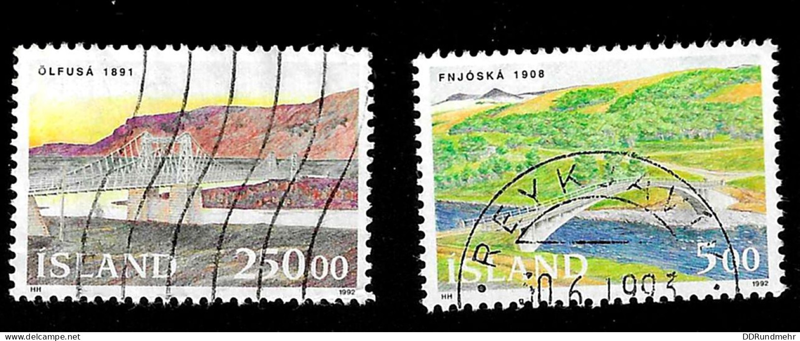 1992 Bridges Michel IS 768 - 769 Stamp Number IS 754 - 755 Yvert Et Tellier IS 721 - 722 Used - Used Stamps