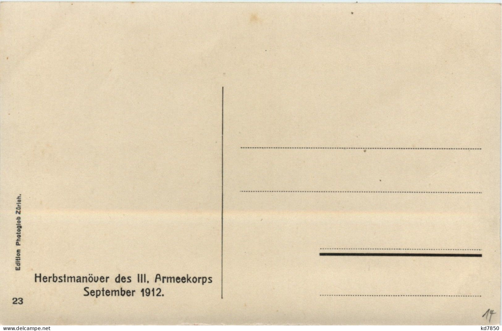 Herbstmanöver Des III. Armeekorps 1912 - Manöver