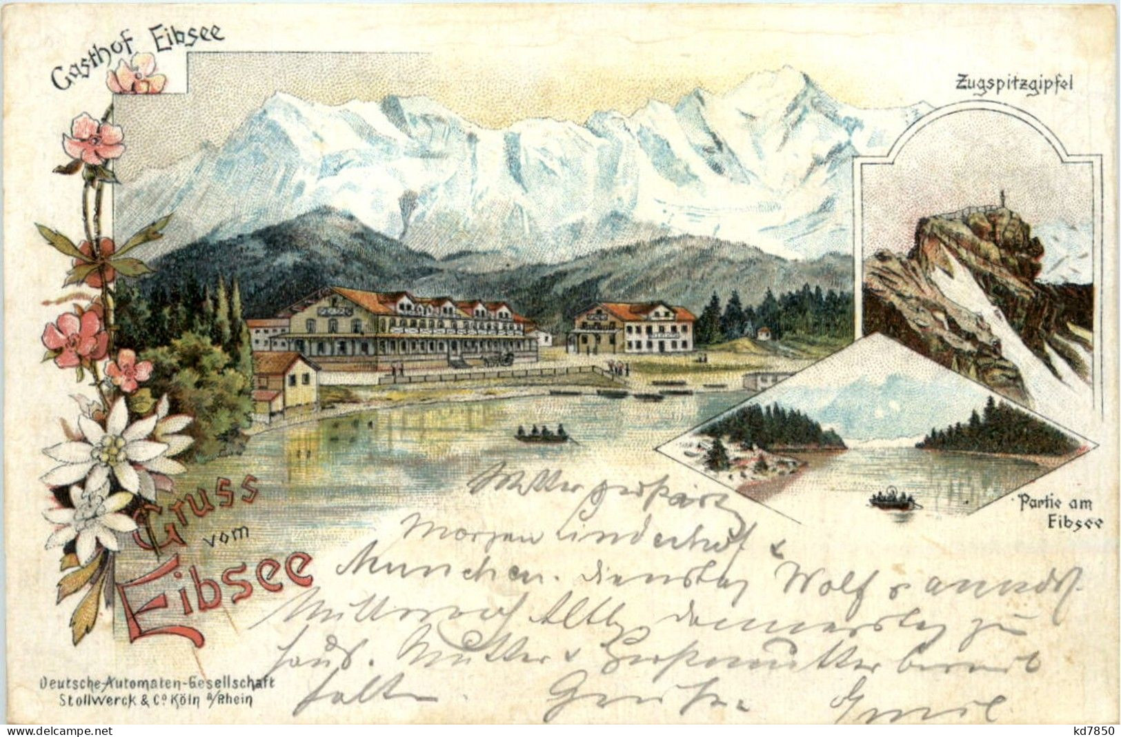 Gruss Vom Eibsee - Litho - Garmisch-Partenkirchen