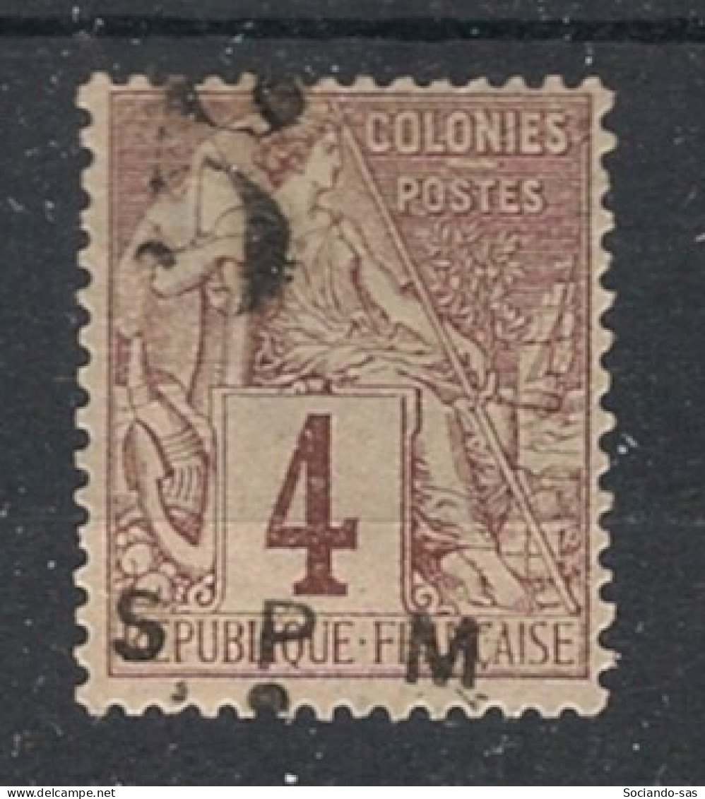 SPM - 1885 - N°YT. 4 - Type Alphée Dubois 5 Sur 4c Lilas-brun - Neuf * / MH VF - Unused Stamps