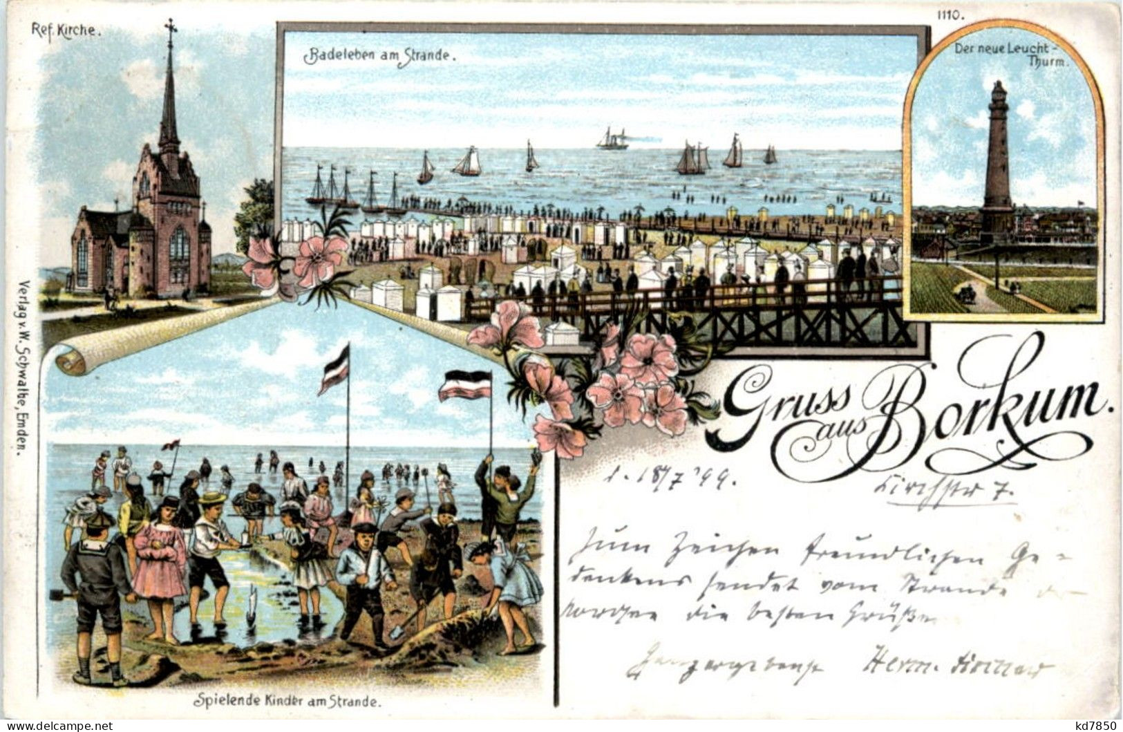 Gruss Aus Borkum - Litho - Borkum