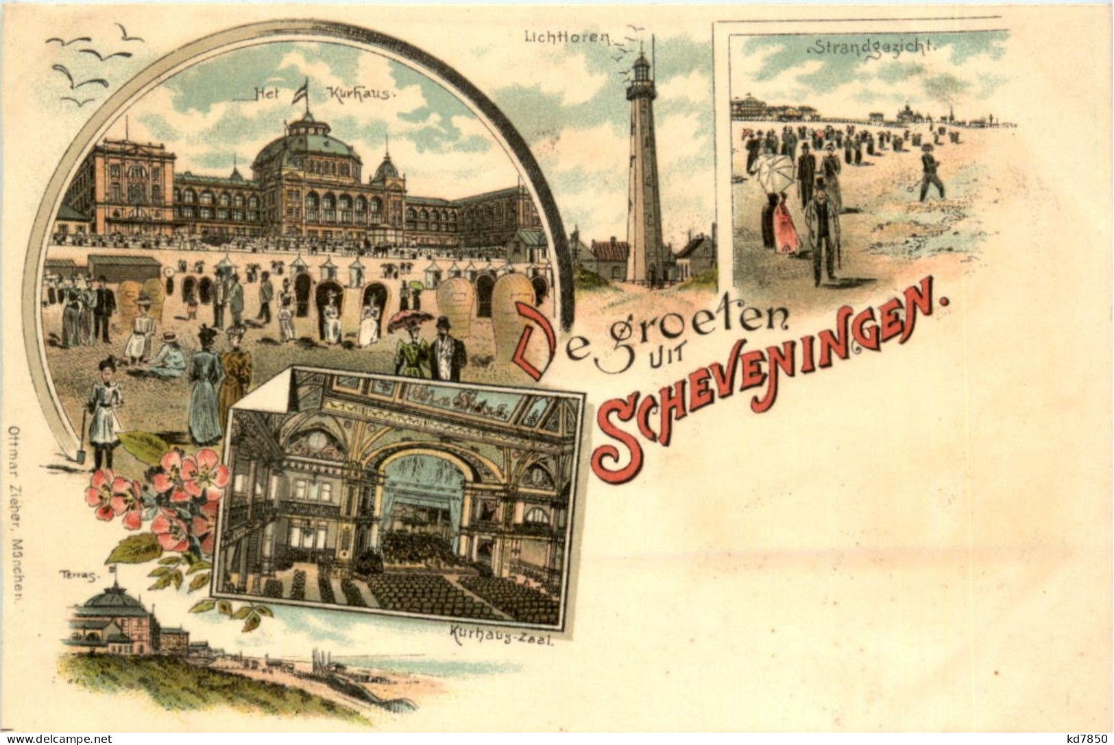 De Groeten Uit Scheveningen - Litho - Scheveningen