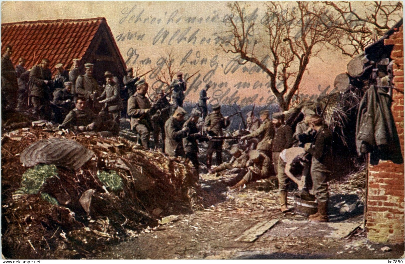 Reinigungsarbeiten Ruhender Truppen - Feldpost - Guerre 1914-18