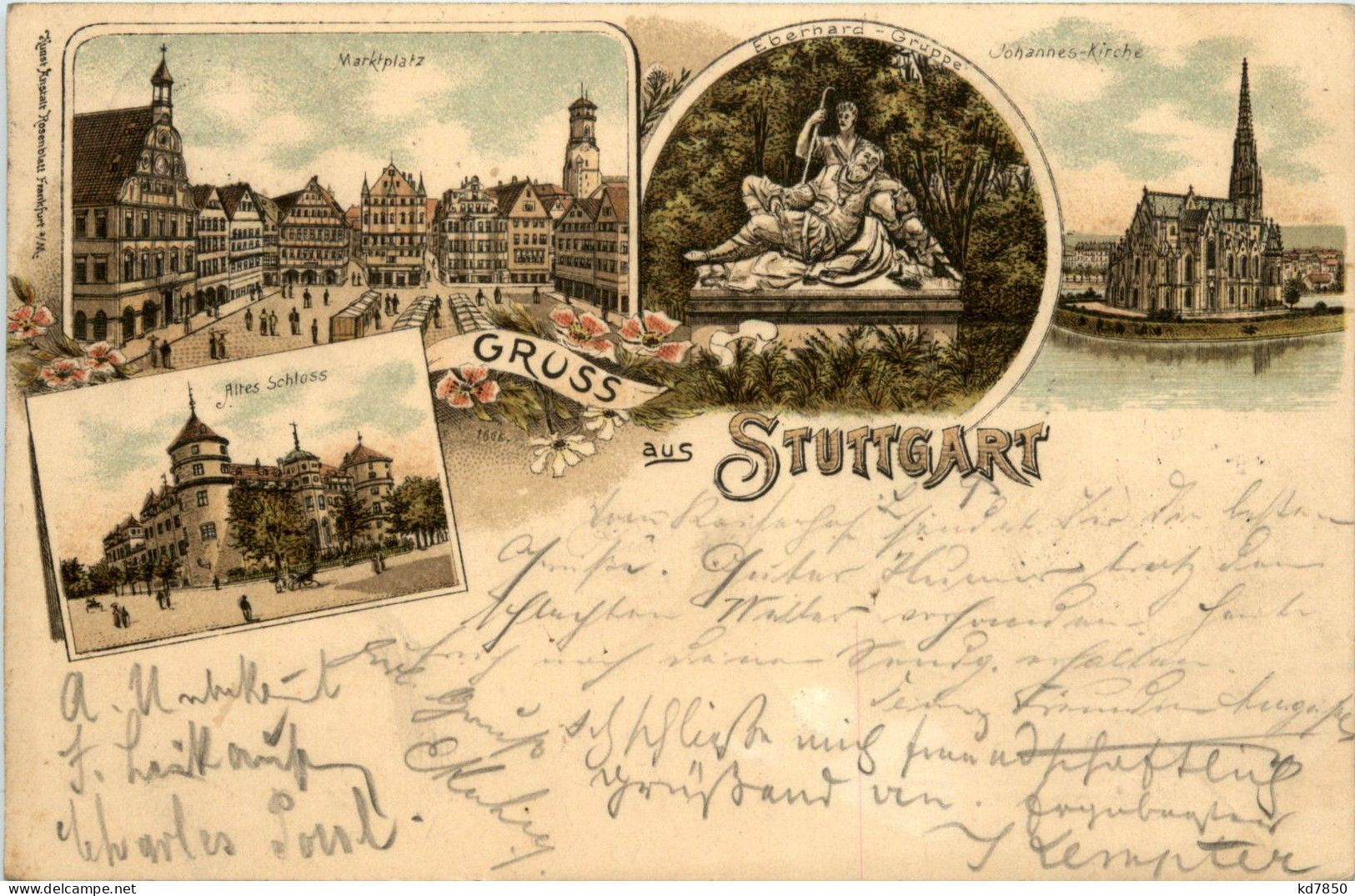 Gruss Aus Stuttgart - Litho - Stuttgart