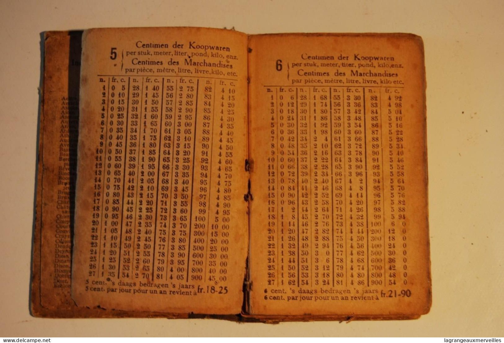 MI1 Très Ancien Livre De Calcul Centimes De Marchandises A Voir !!! - Godsdienst