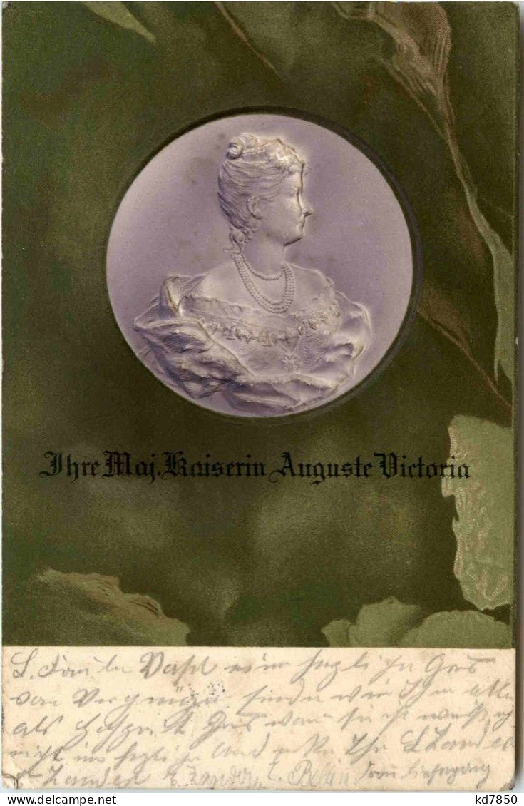 Kaiserin Auguste Victoria - Prägekarte - Königshäuser