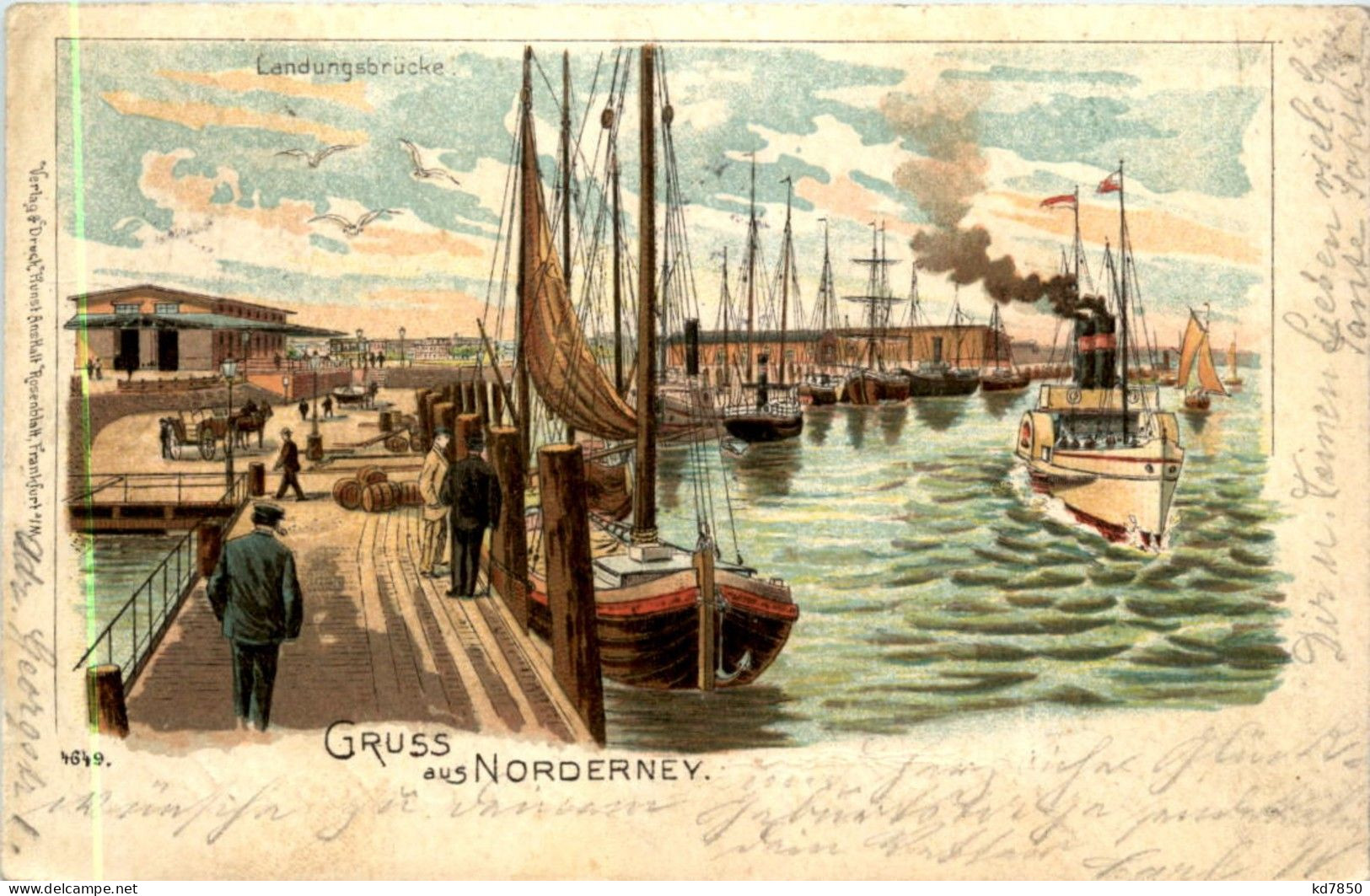 Gruss Aus Norderney - Litho - Norderney