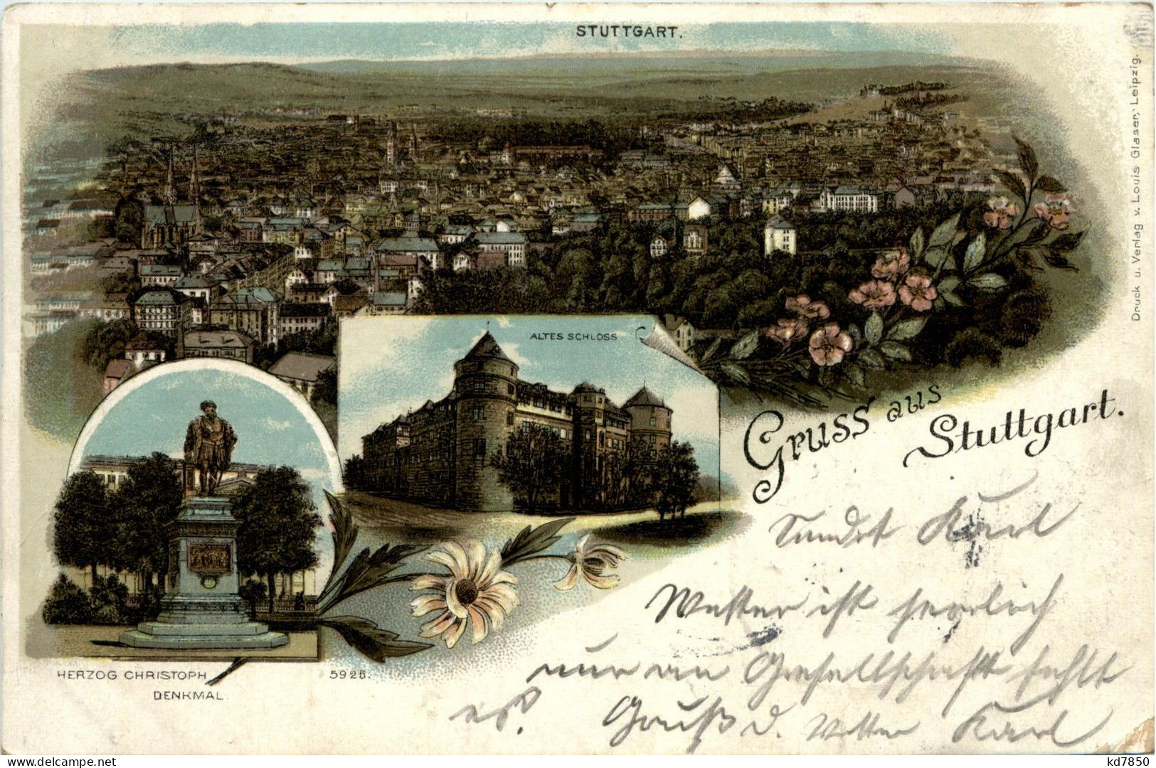 Gruss Aus Stuttgart -Litho - Stuttgart