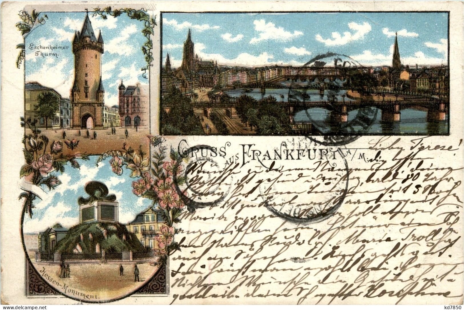 Gruss Aus Frankfurt - Litho - Frankfurt A. Main