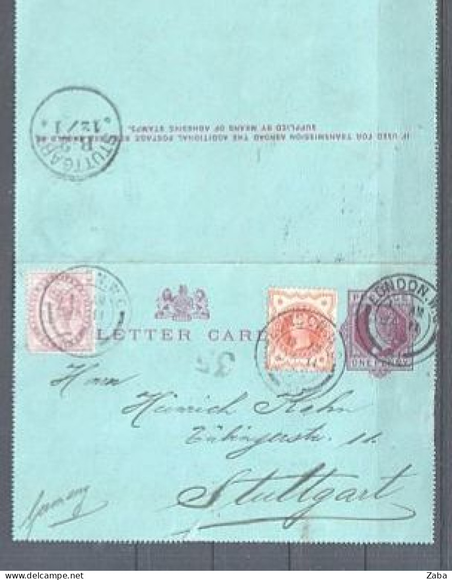 England Double Statonery 1899 - Storia Postale