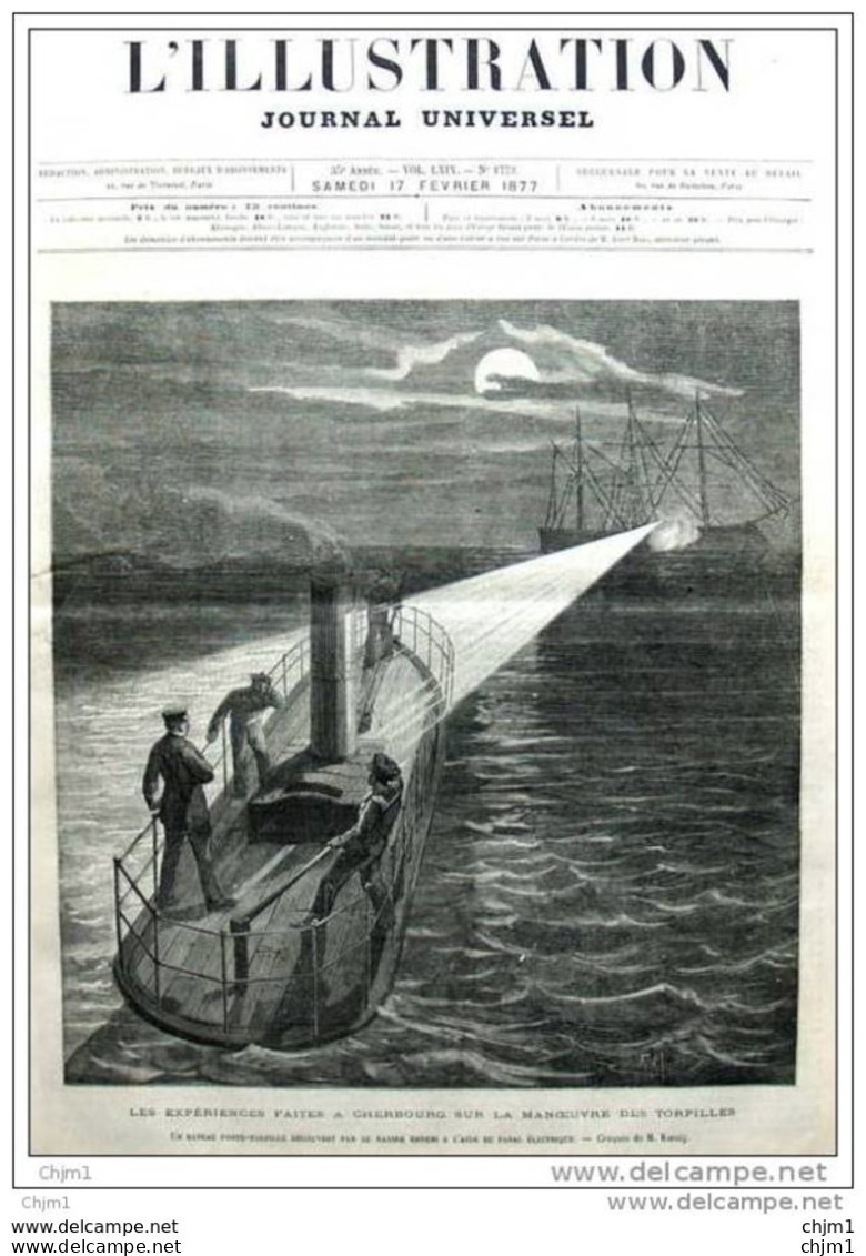 Les Expériences Faites à Cherbourg Sur La Manoeuvre Des Torpilles - Page Original - 1877 - 1 - Historische Documenten