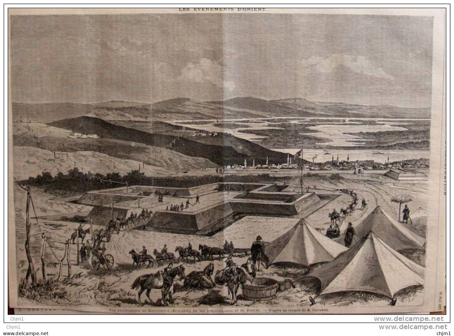 Vue Panoramique De Routschouk - Bulgarie - Page Original - 1877 - Historical Documents