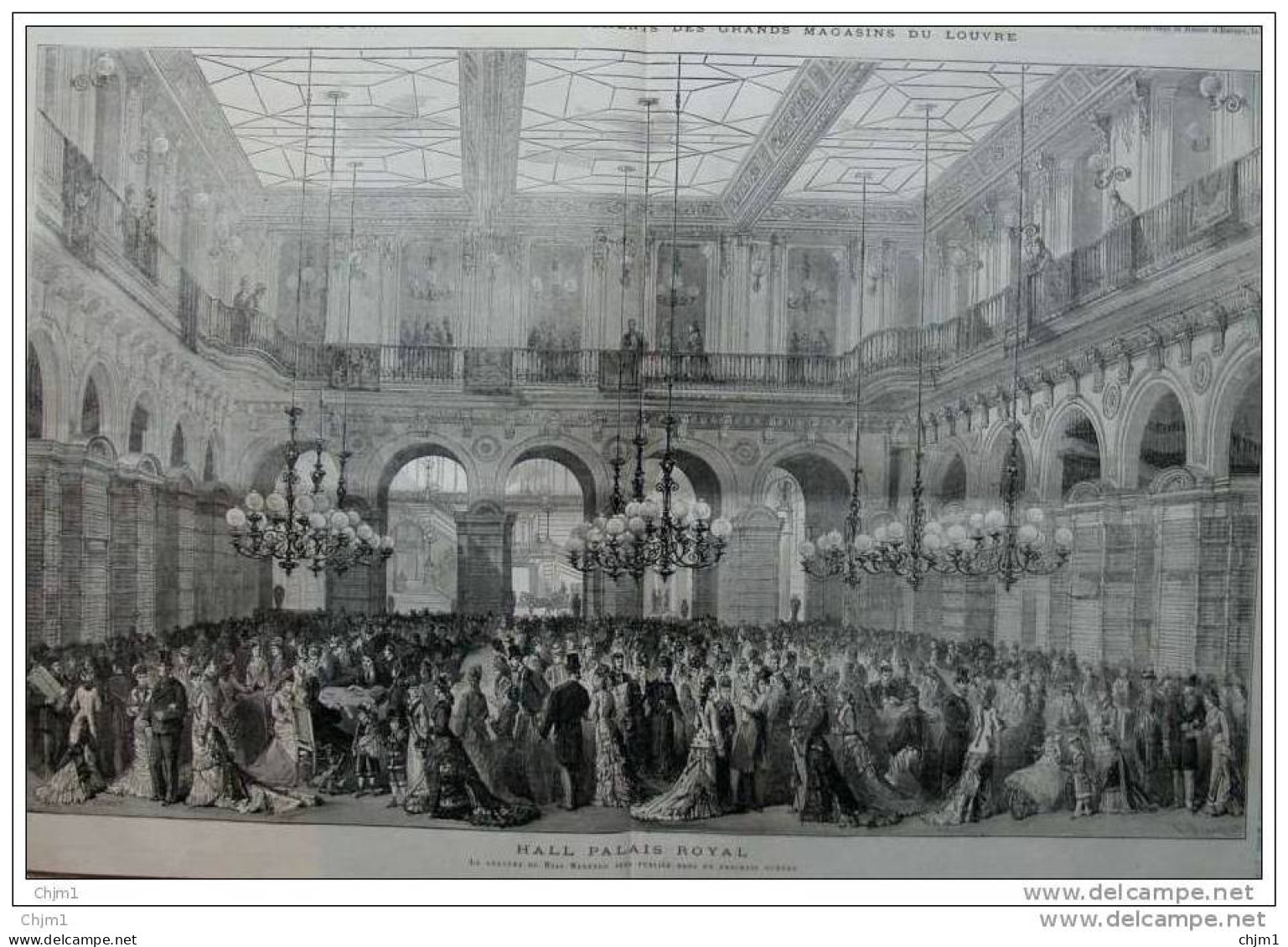 Inauguration Des Agrandissements Des Grands Magasins Du Louvre - Hall Palais Royal - Page Original 1877 - Historical Documents