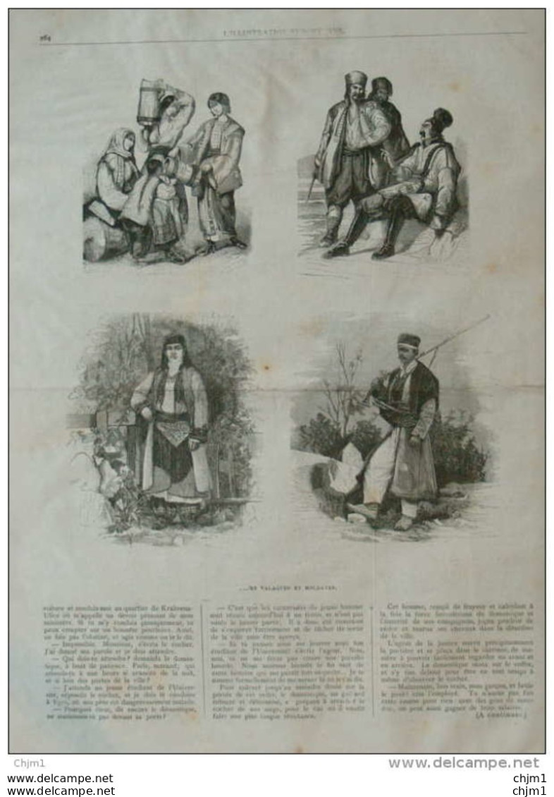 Valaques Et Moldaves - Page Original 1877 - Historische Dokumente