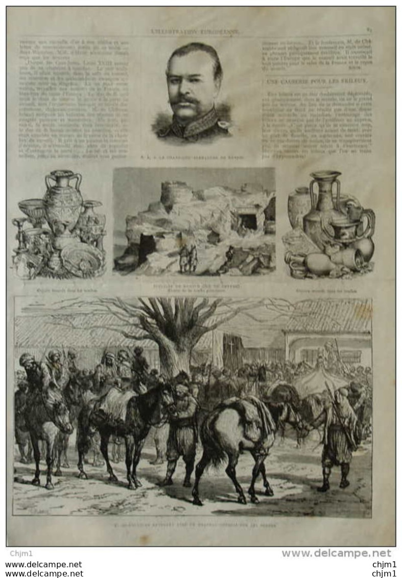 Bachi-Bouzouks Revenant Sur Les Serbes - Le Grand-Duc Alexandre De Russie - Page Original 1877 - Historische Dokumente