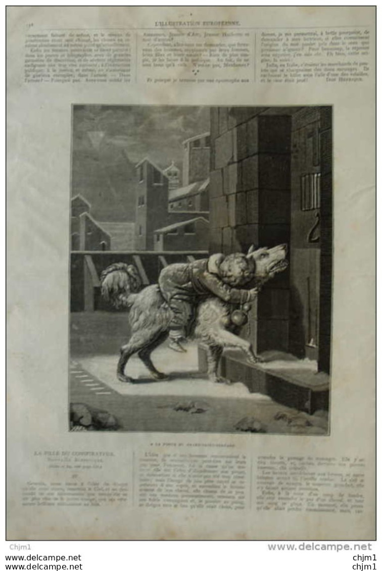 à La Porte Du Grand-Saint Bernard - Page Original 1877 - Historische Dokumente