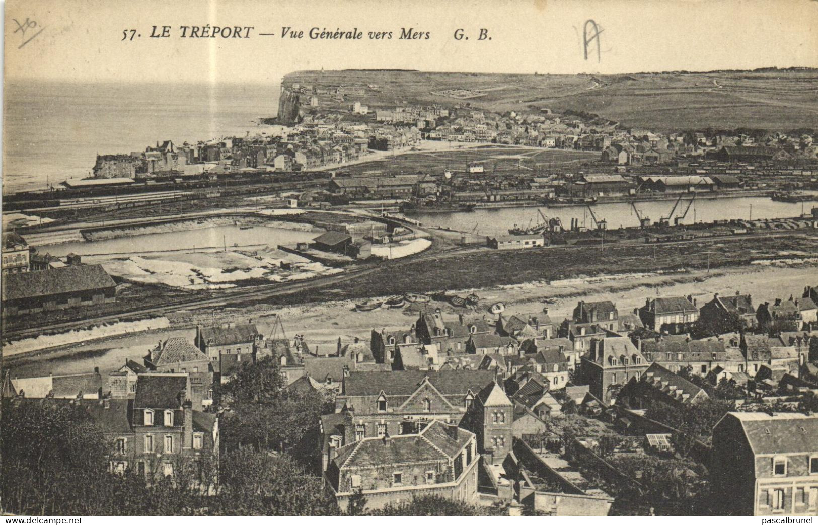 LE TREPORT - VUE GENERALE VERS MERS - Le Treport