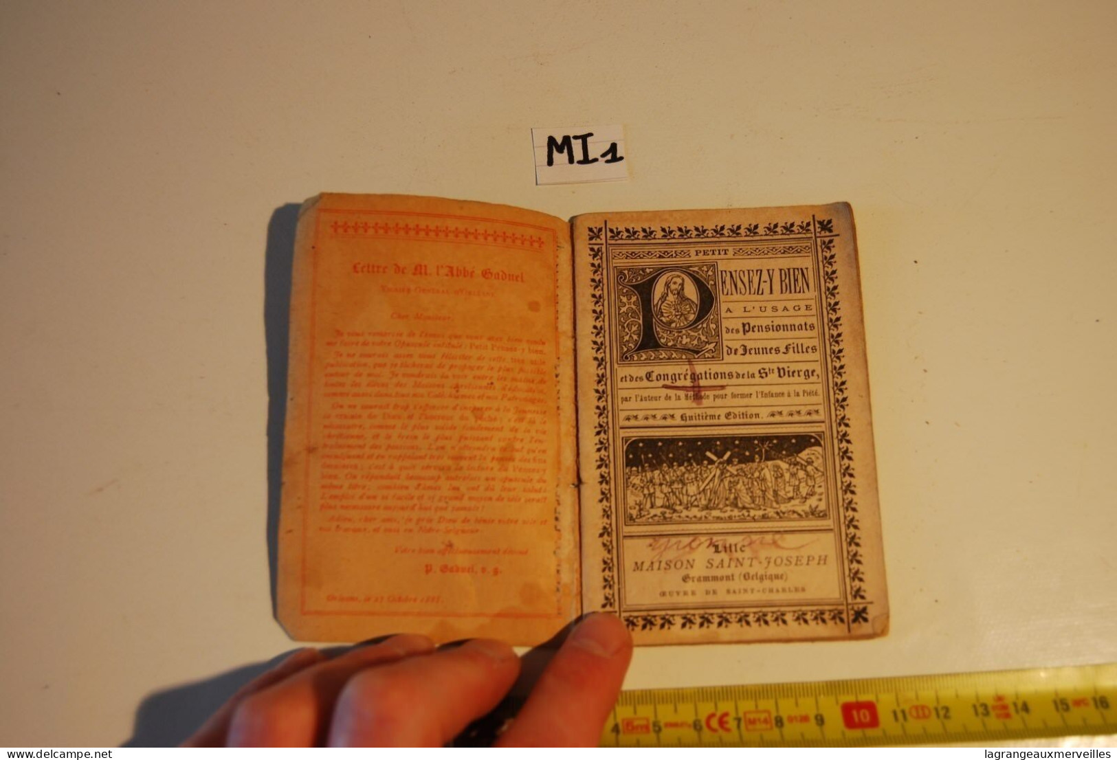 MI1 Ancien Missel - Religion - Old Missal - Maison Pensionnat Grammont 1885 - Religion