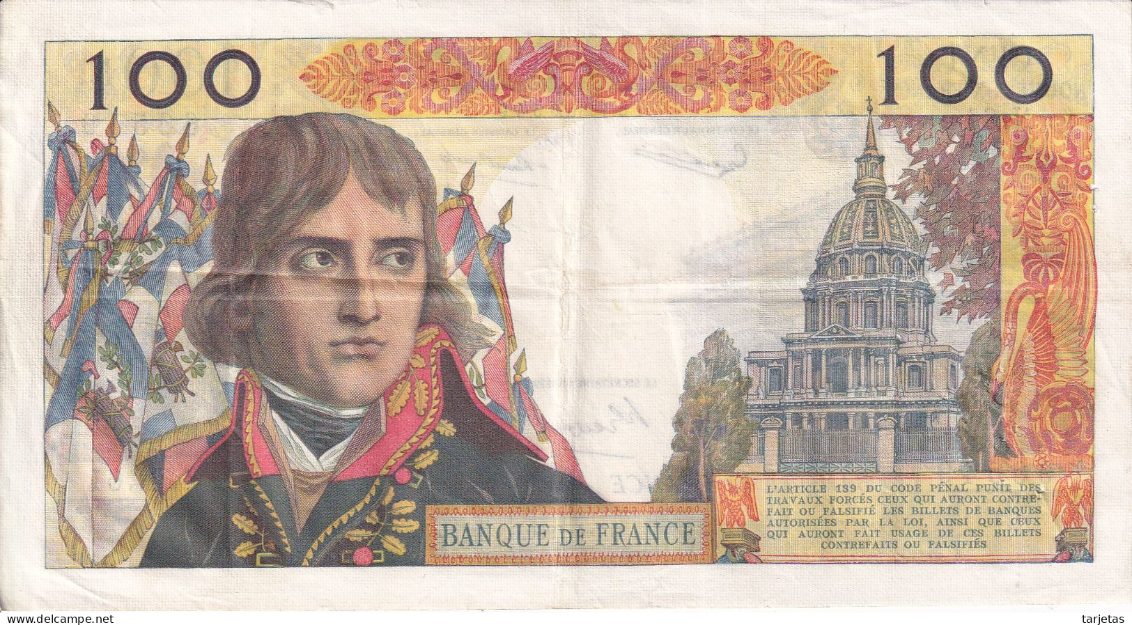 BILLETE DE FRANCIA DE 100 FRANCS DEL 7-4-1960 (BANKNOTE) NAPOLEON BONAPARTE - 100 NF 1959-1964 ''Bonaparte''