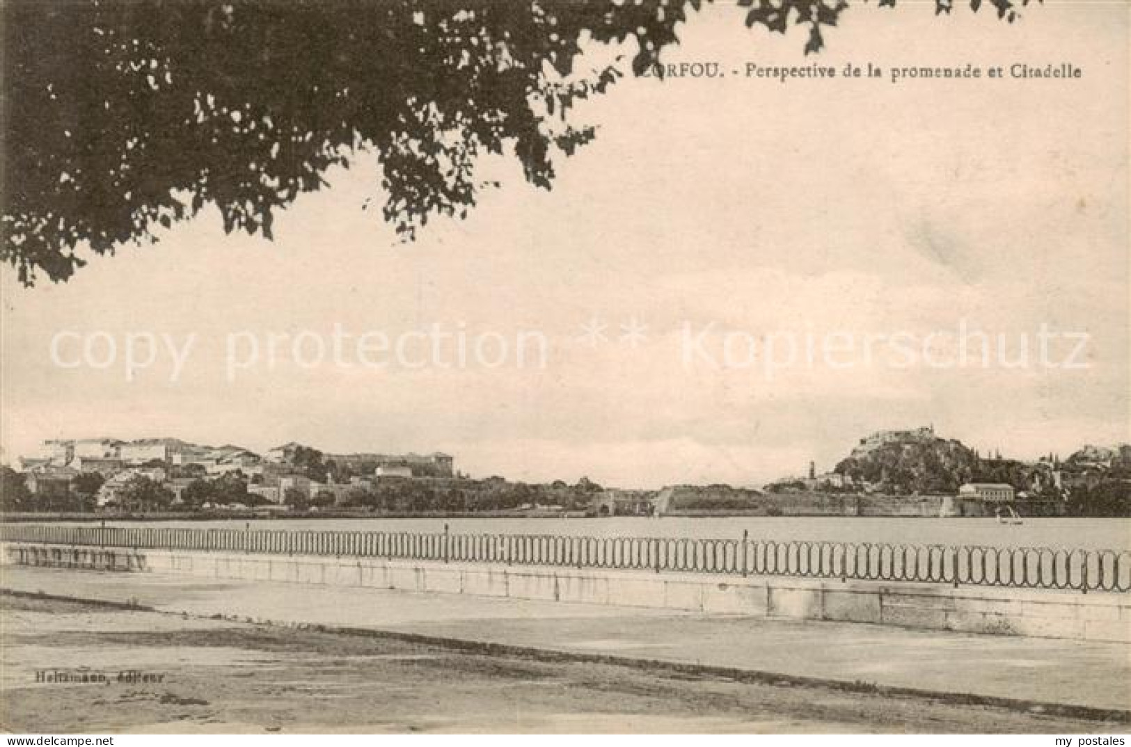 73823522 Corfou Korfu Corfu Greece Perspective De La Promenade Et Citadelle  - Grecia