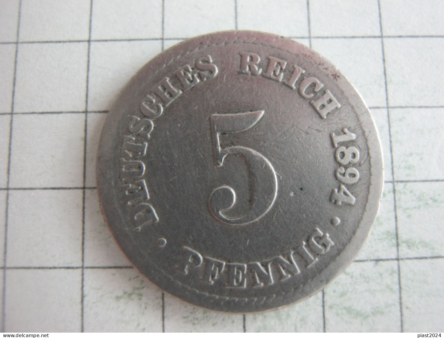 Germany 5 Pfennig 1894 A - 5 Pfennig