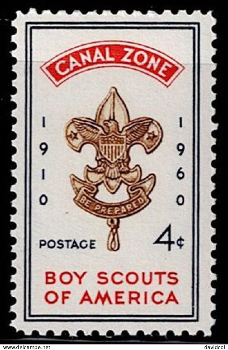 CAZ-01- CANAL ZONE - 1960 - MNH -SCOUTS- BOY SCOUTS OF AMERICA, 50TH ANNIVERSARY - Zona Del Canal