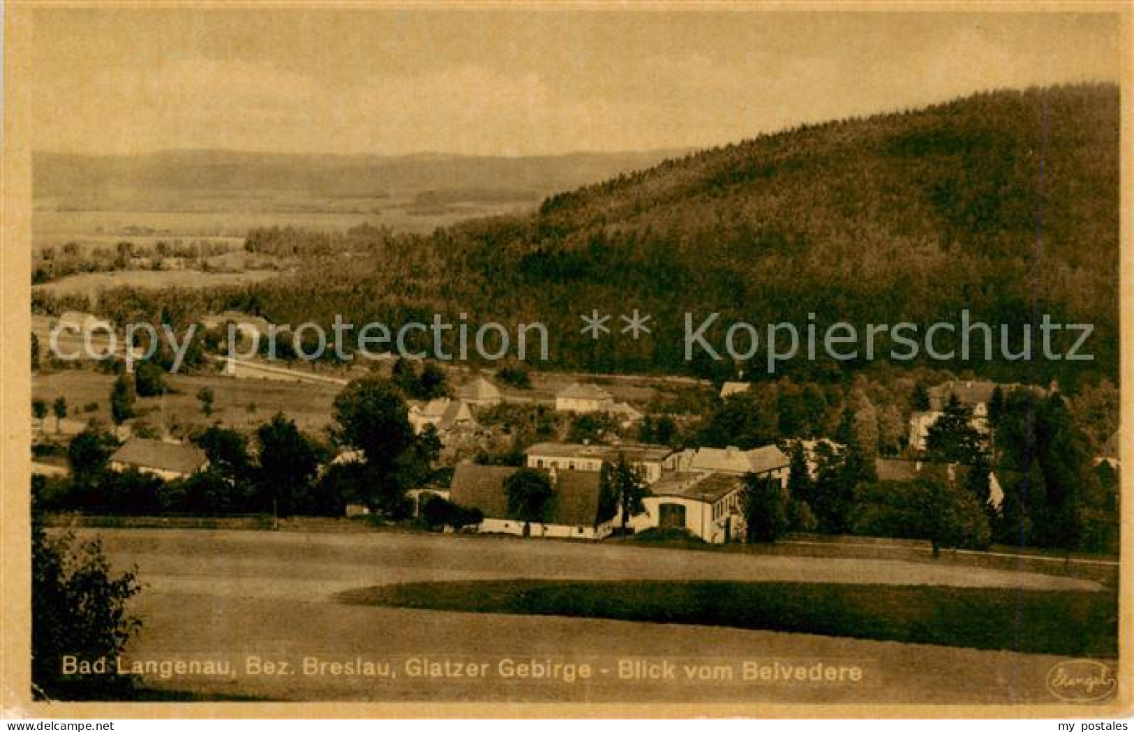 73823401 Bad Langenau Niederschlesien PL Glatzer Gebirge Blick Vom Belvedere  - Polonia