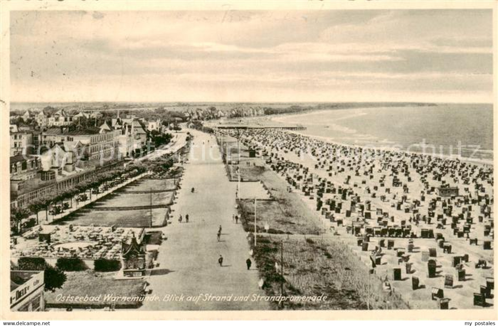 73823068 Warnemuende Ostseebad Strand Mit Strandpromenade Warnemuende Ostseebad - Rostock