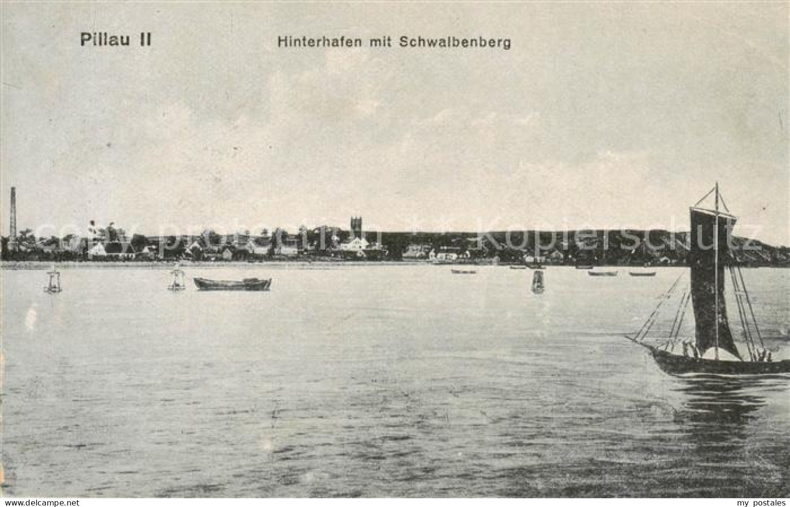 73823057 Pillau Baltijsk Oblast Kaliningrad RU Hinterhafen Mit Schwalbenberg  - Rusia