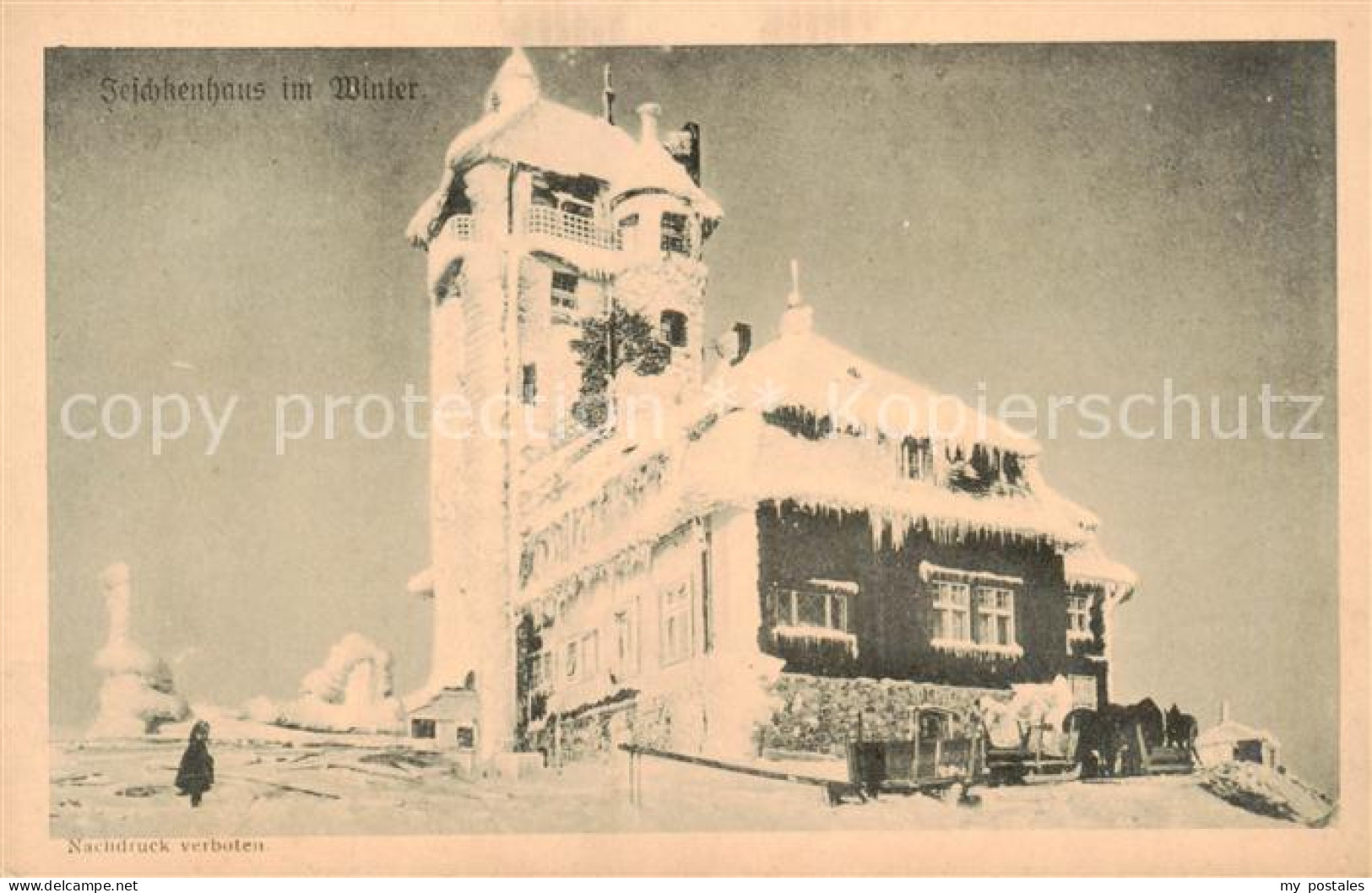 73823029 Jeschken Jested Liberec Reichenberg Jeschkenhaus Im Winter  - Czech Republic