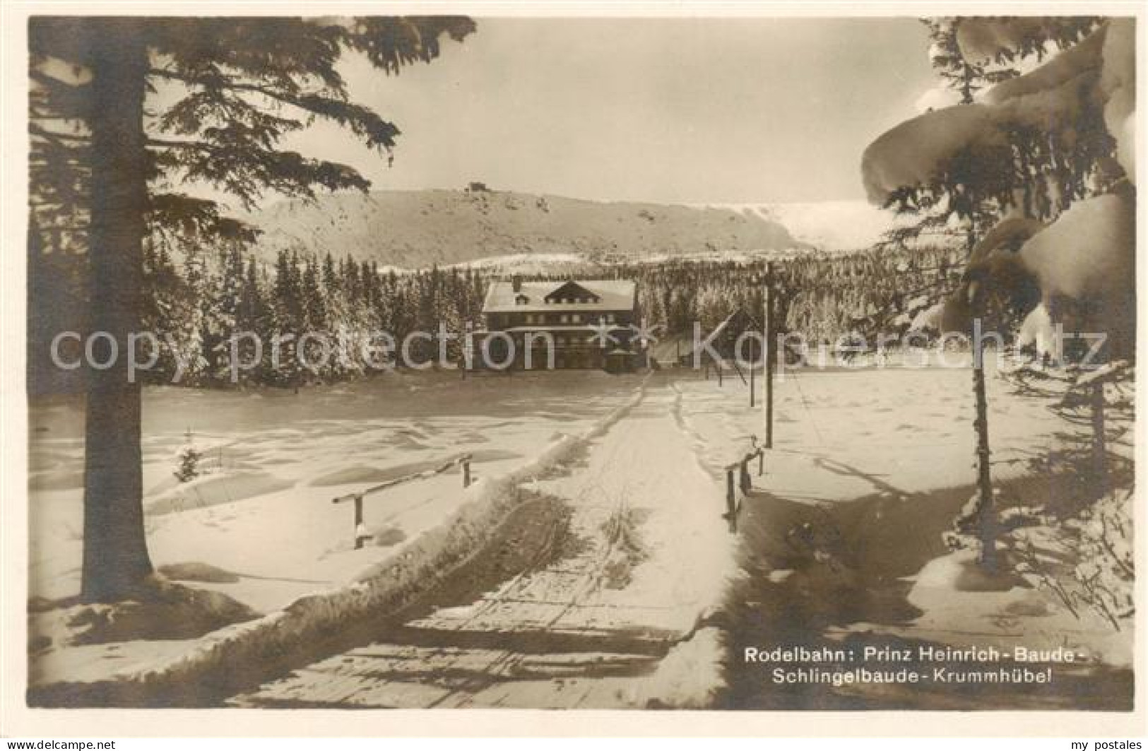 73823014 Krummhuebel Karpacz Riesengebirge PL Rodelbahn Prinz Heinrich Baude Sch - Polen