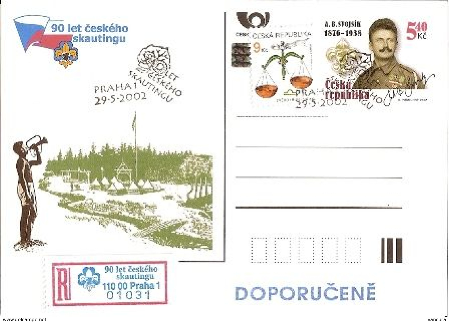 CDV 72  Czech Republic - 90 Years Of The Czech Scouting 2002 - Other & Unclassified