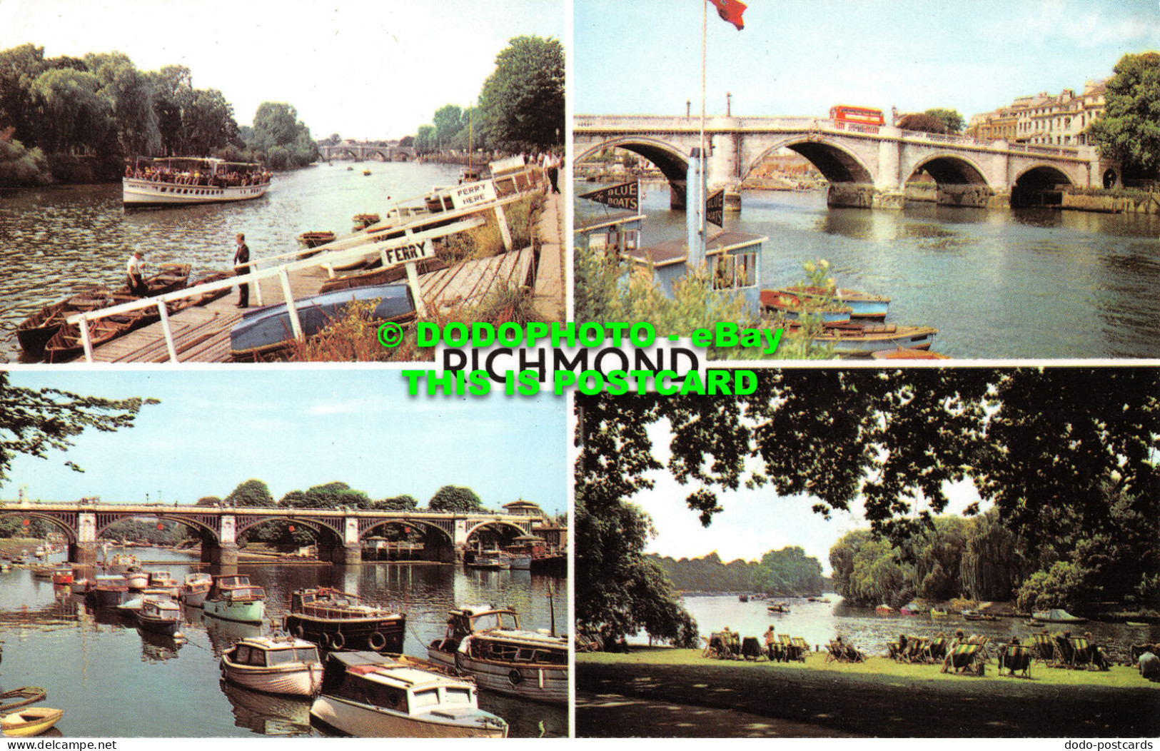 R521384 Richmond. Lock Bridge. The Thames. Multi View - Monde