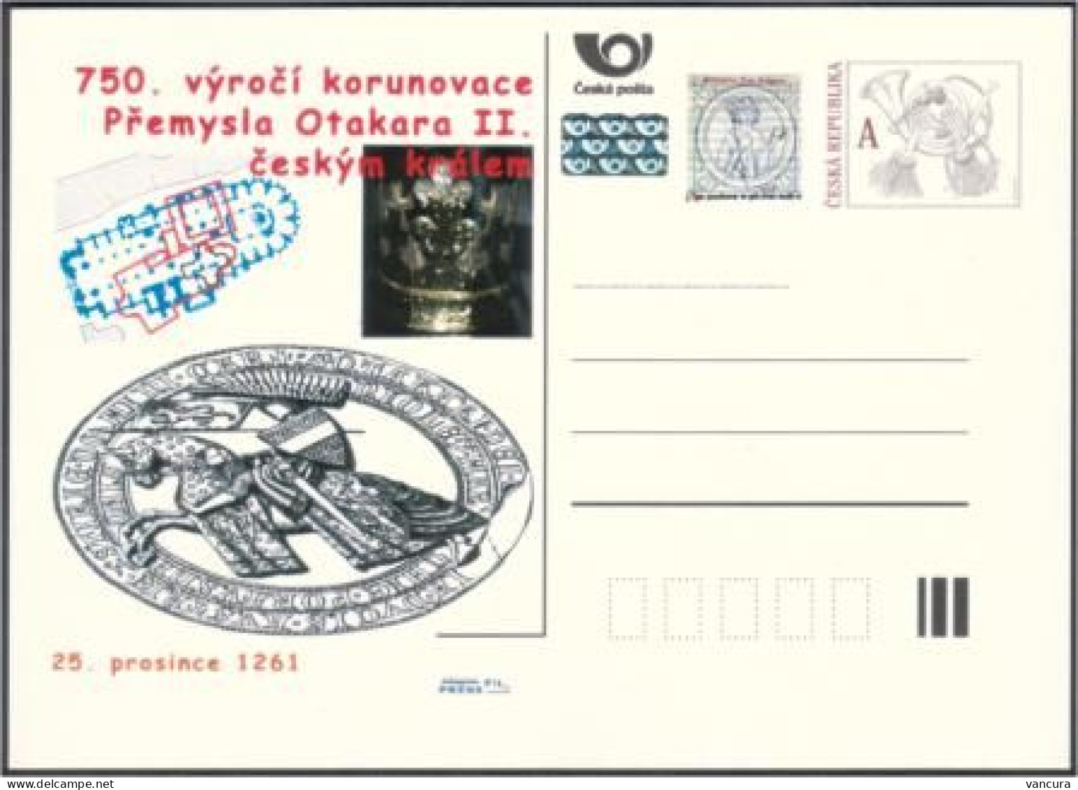 CDV C Czech Republic Anniversary Of The Coronation Of Ottokar II Premysl 2011 - Familles Royales