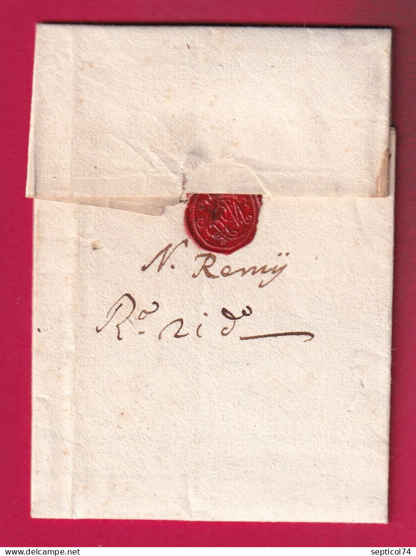 MARQUE DUNKERQUE NORD 1708 LENAIN N°2A POUR BRUXELLES BELGIQUE LETTRE - 1701-1800: Precursori XVIII