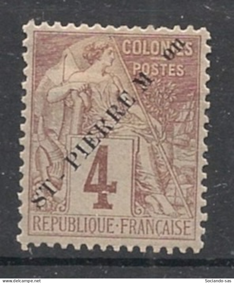 SPM - 1891 - N°YT. 20 - Type Alphée Dubois 4c Lilas-brun - Neuf * / MH VF - Neufs