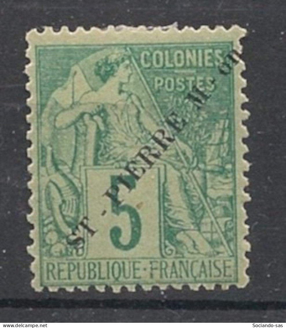 SPM - 1891 - N°YT. 21 - Type Alphée Dubois 5c Vert - Neuf * / MH VF - Neufs