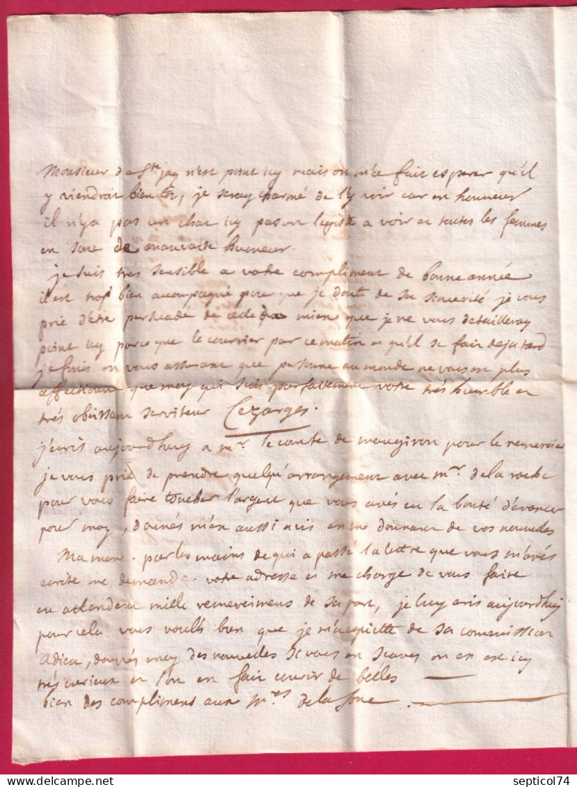 MARQUE MANUSCRIT DE VALENCE DROME 1726 POUR PARIS LN°2A INDICE 10 LETTRE - 1701-1800: Précurseurs XVIII