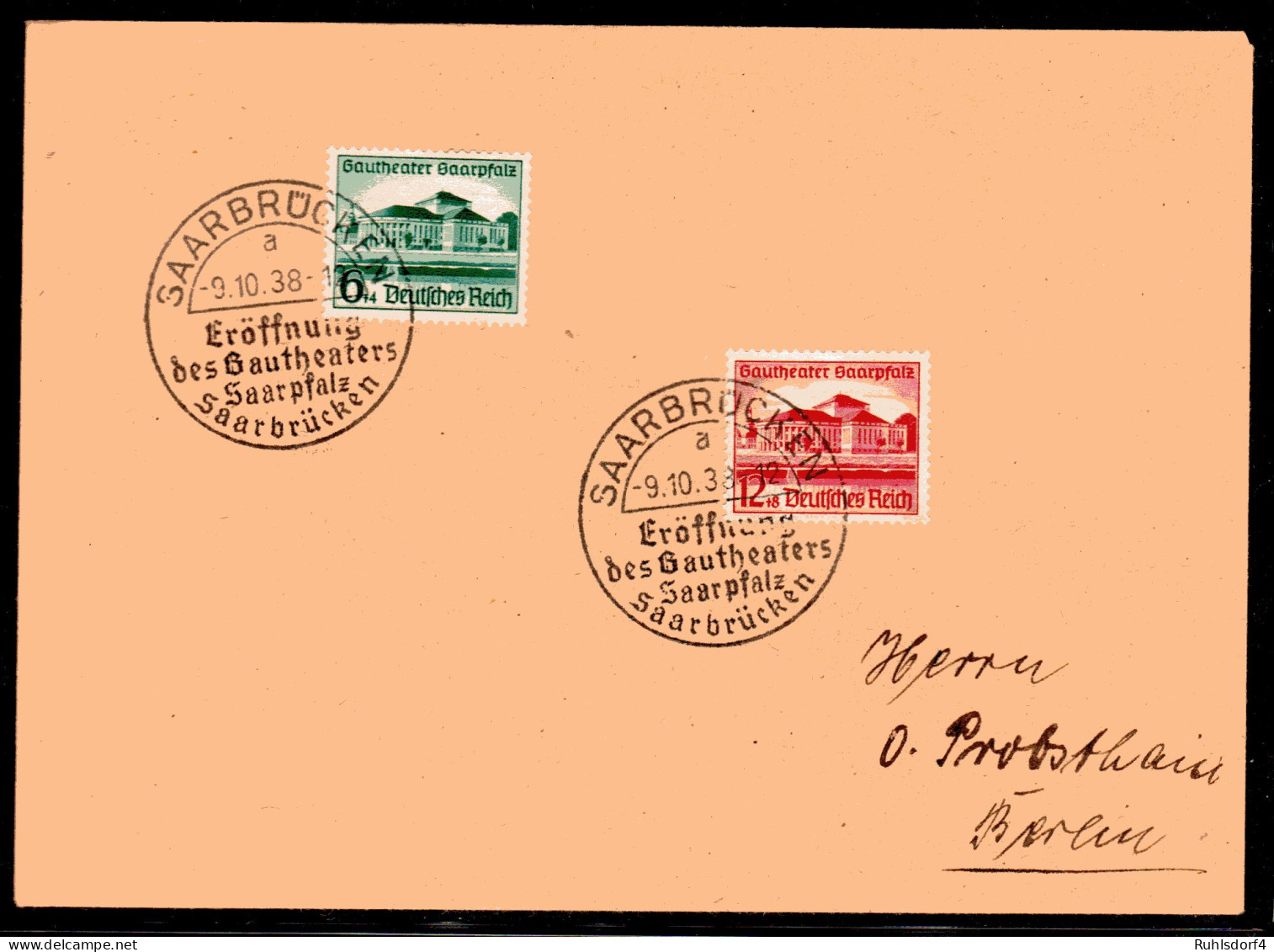 Dt. Reich  "Saarpfalz" Auf FDC - Other & Unclassified