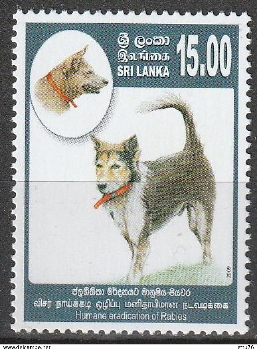 Sri Lanka  2009 Rabies Eradication,Dogs  MNH - Dogs