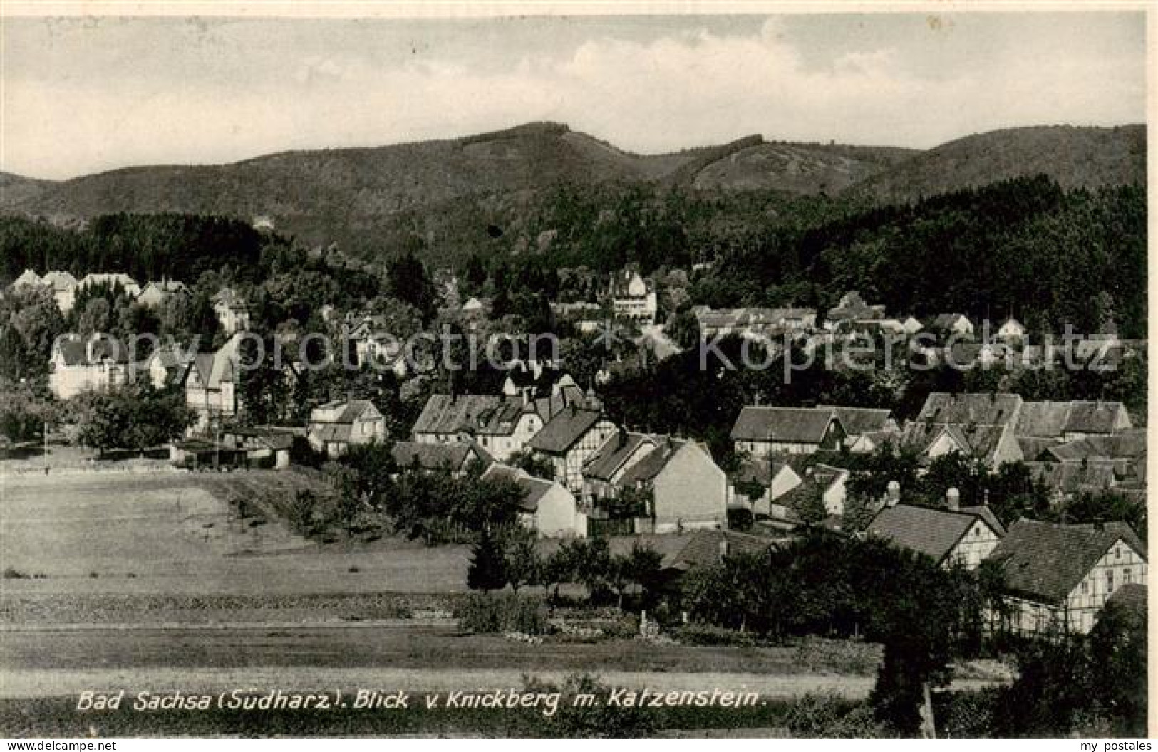 73822354 Bad Sachsa Harz Blick Vom Knickberg Mit Katzenstein Bad Sachsa Harz - Bad Sachsa